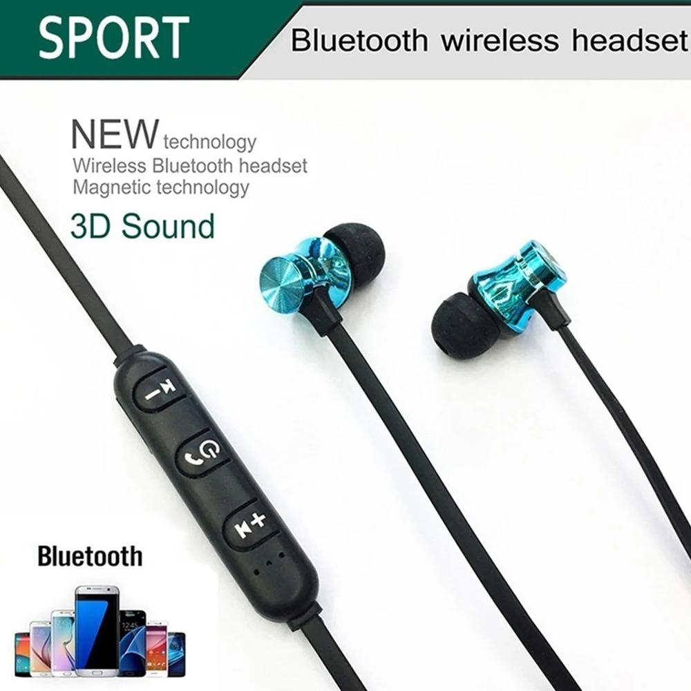 Magnetic Wireless Earphone Bluetooth-compatible XT11 Stereo Sports Headphone With Box Neckband For Mobile Phone Games Headphone