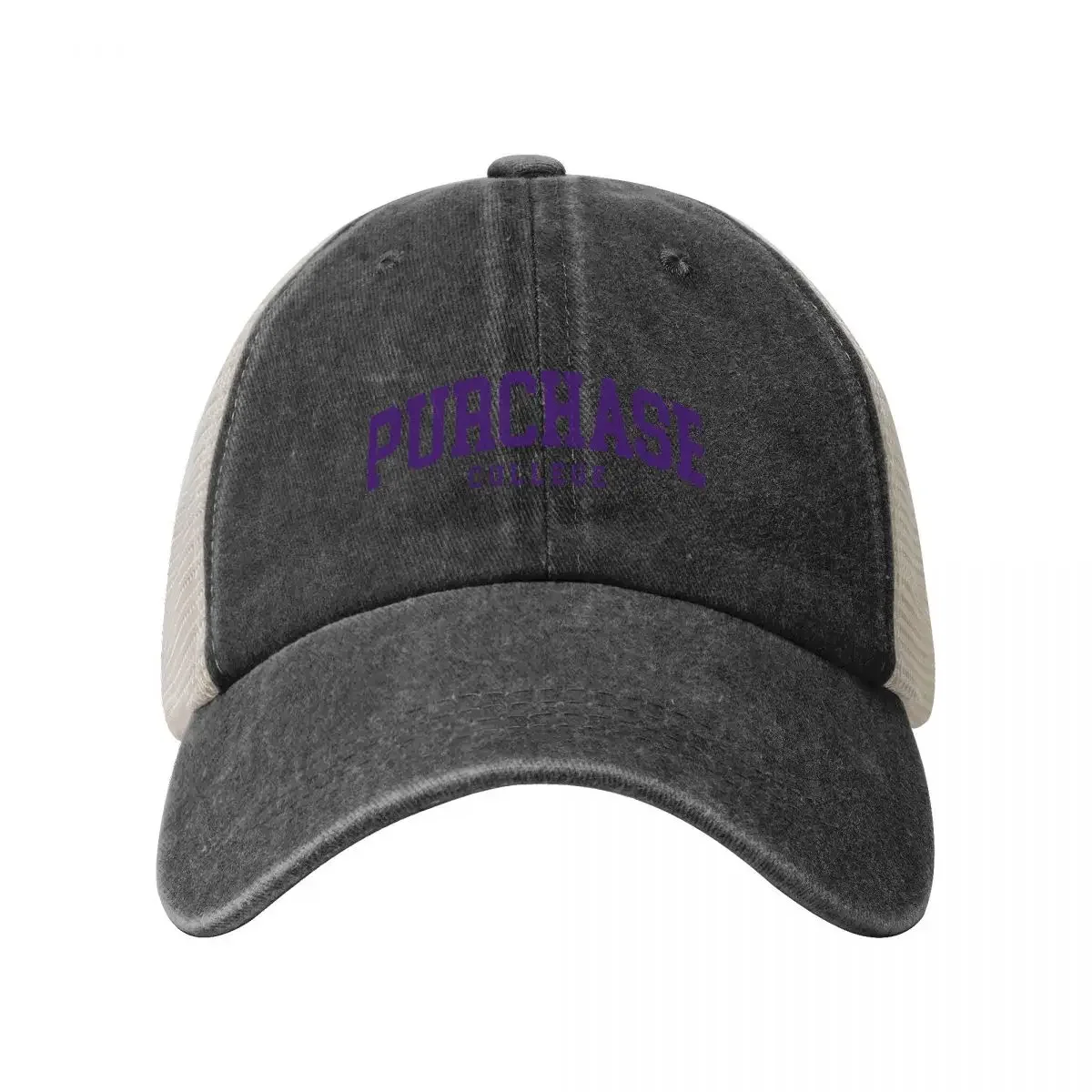 suny purchase - college font curved Cowboy Mesh Baseball Cap tea Hat Snap Back Hat Luxury Hat Golf Cap Hats Woman Men's