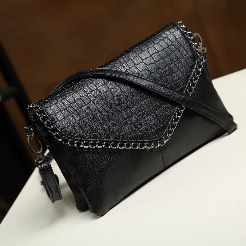 

Fashion Envelope Bag; 2025 Chain Crossbody Bag; Black Shoulder Bag; Daily Travel Handbag for Women, Leather Bag