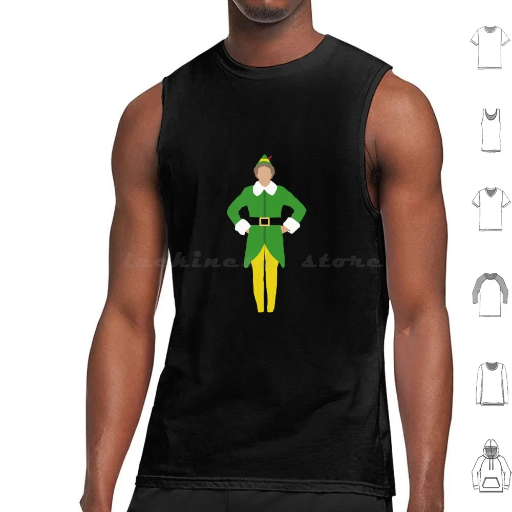 Elf Essential Tank Tops Vest Sleeveless Elf Will Ferrell Ferrell Christmas Holidays Winter Film Movie Comedy
