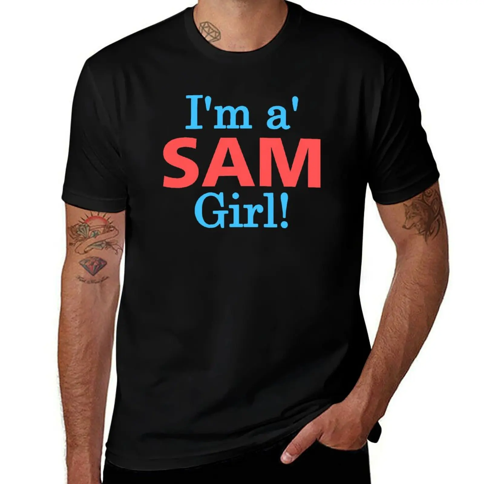 

I'm A Sam Girl! T-Shirt Basic Simple Casual Short Sleeve Tee