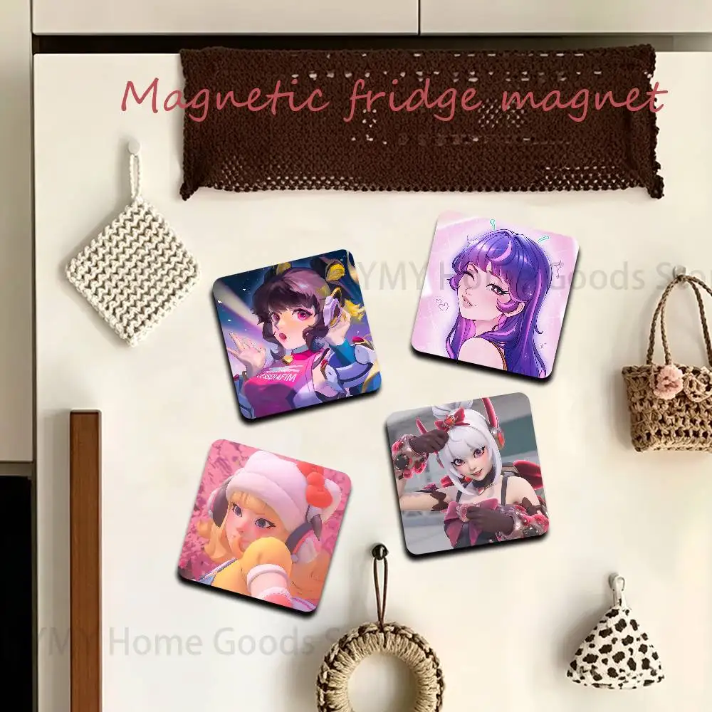 Anime Juno O-Overwatch Fridge Magnetic Magnet PVC Memorial Decor for Family Friends Students Adults