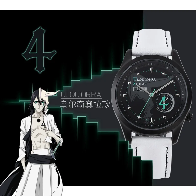 Bleach Espada Grimmjow Ulquiorra Neliel Anime Watch Waterproof Manga Role Ichigo Action Figure Action Figure Gift