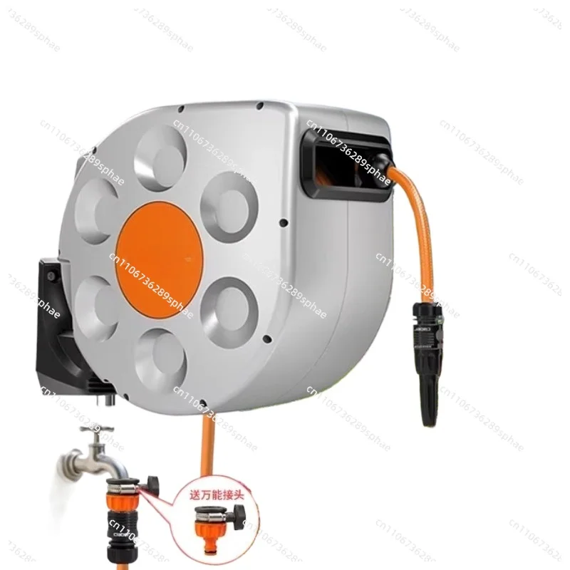 Automatic recycling water pipe truck, watering flower storage rack,telescopic water pipe artifact for garden watering, pipe reel