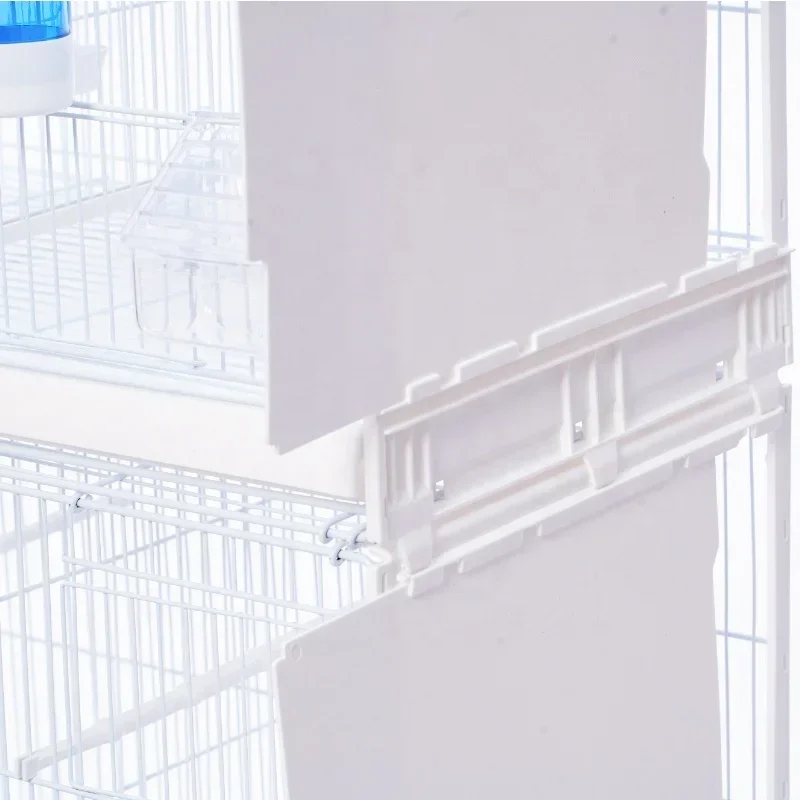 Vendite caldeHigh Guality 2023 Vendita calda Gabbie per uccelli da allevamento impilabili Gabbia per uccelli d'amore di lusso fatta a mano Acquista gabbia per pappagalli canarini in metallo 4