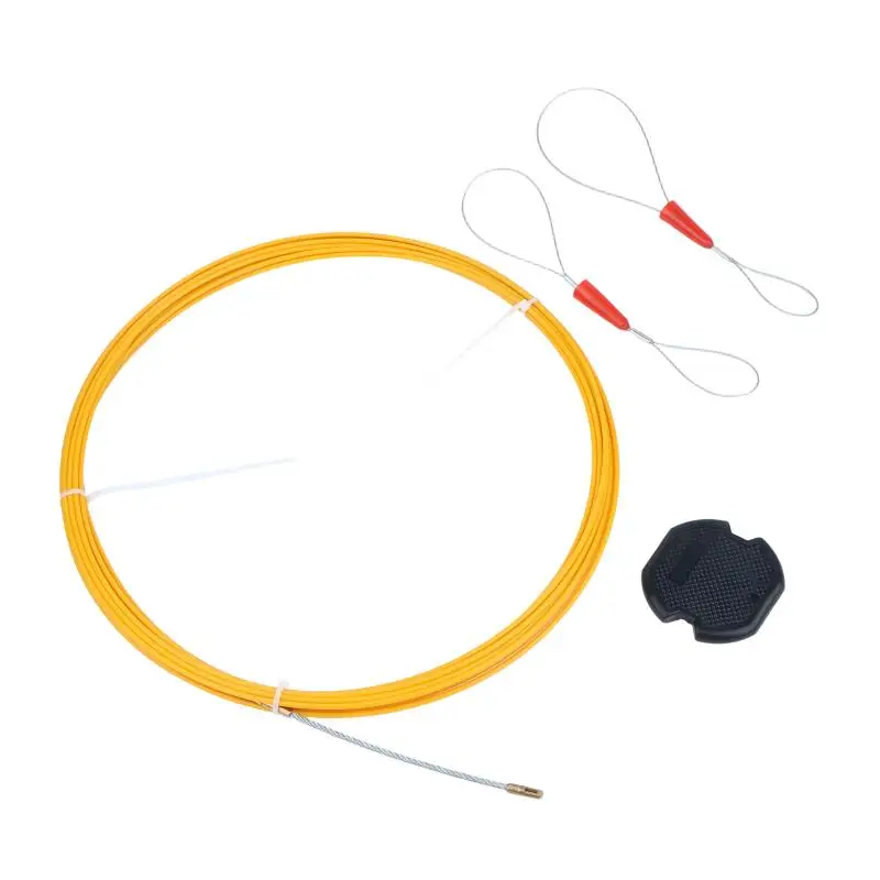 1Set 3mm Fiberglass Cable Puller 10m Duct Rodder Fish Tape Guide Device Electrician Wiring Tool Wiring Installation Auxiliary To view 6