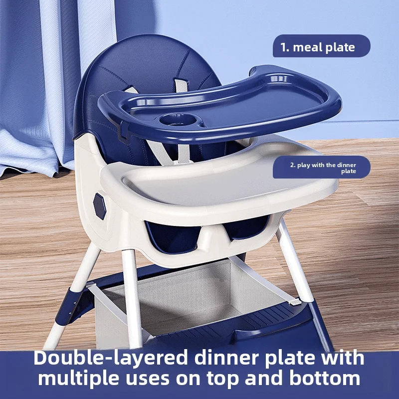 كرسي طعام للأطفال متعدد الوظائف قابل للطي، كرسي هزاز عالي الطاولة للأطفال الصغار، كرسي وقت تناول الطعام في المطبخ للأطفال #5