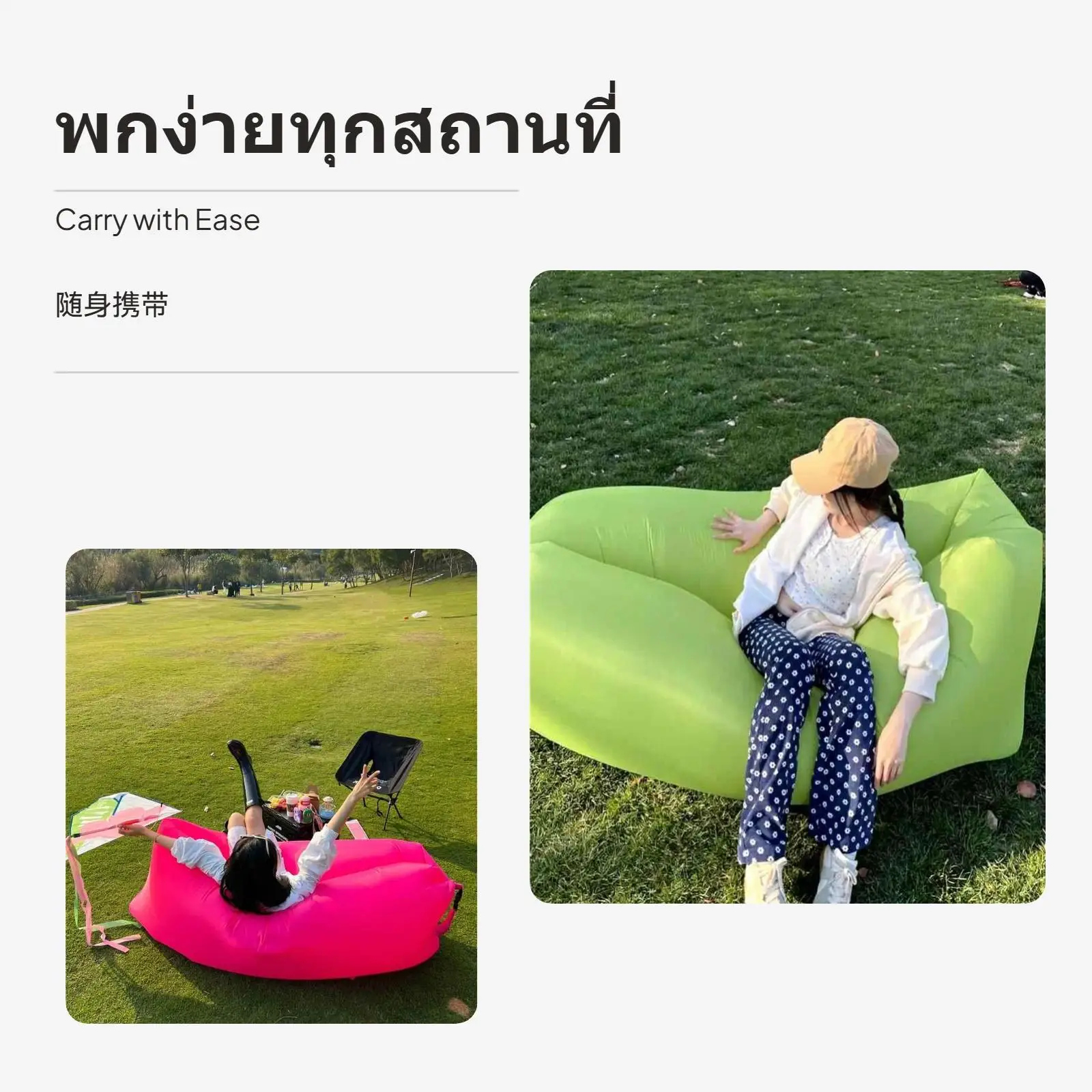 أريكة قابلة للنفخ في الهواء الطلق، سرير هوائي للتخييم، مرتبة هوائية محمولة لشخص واحد لوجبة الحدث الخارجية #4