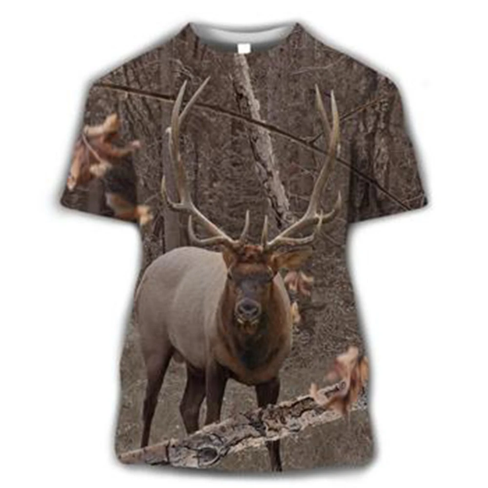 New Hunting Camouflage 3d Print Summer Men's O-Neck T-shirt Casual Short Sleeve Oversized T Shirts Fashion Tee Tops Men Clothing