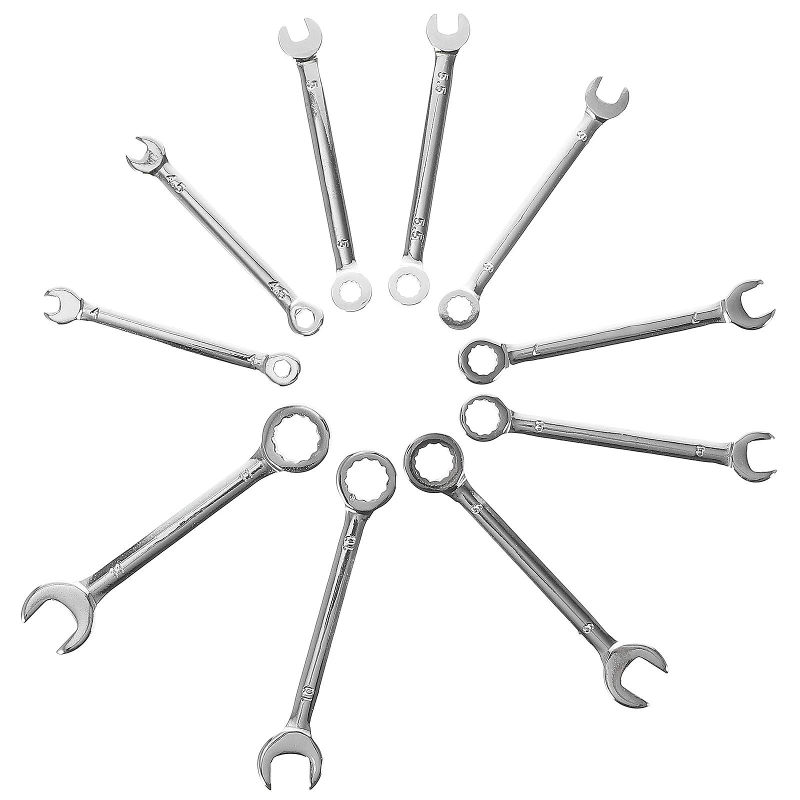 

10Pcs Plum Blossom Wrench Set Steel Mini Spanners Durable Repair Tools for Furniture Electronics Auto Maintenance