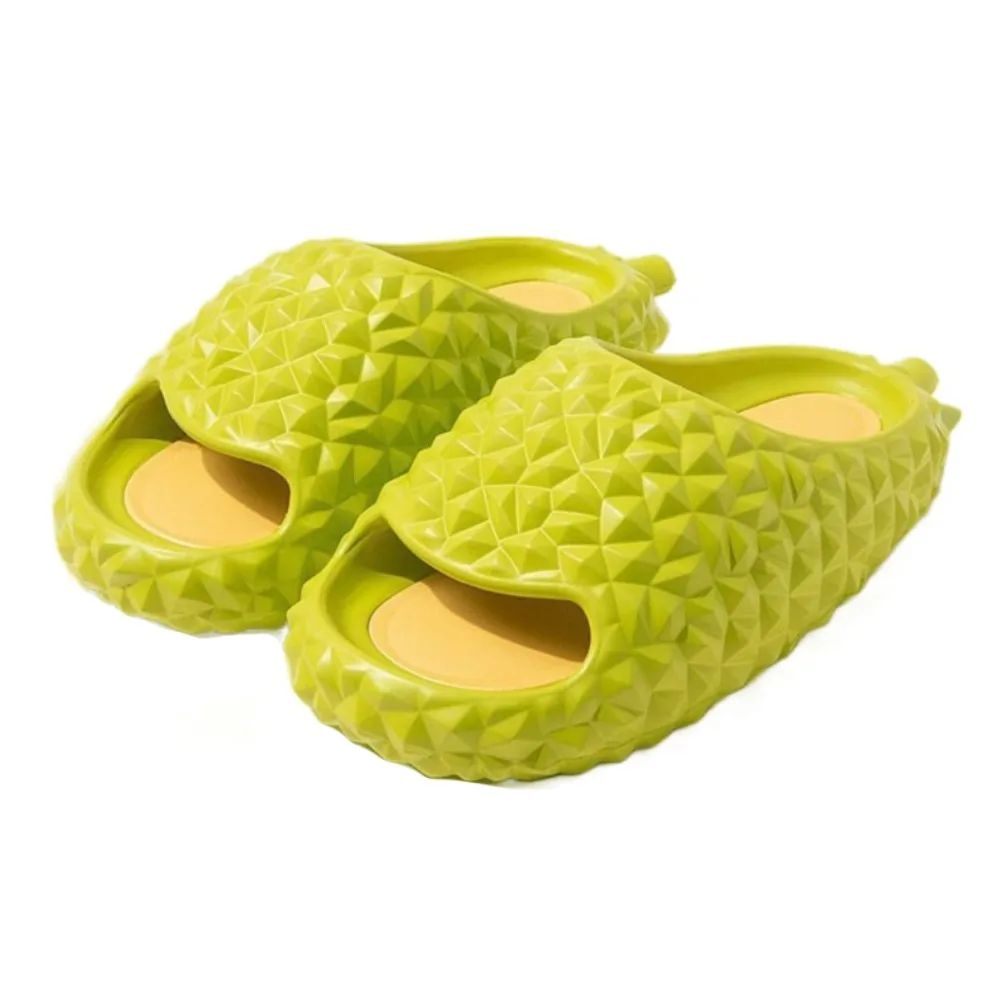 

Fashion Funny Creative Durian Slippers Thick Sole Anti Slip Slippers Women Men PVC Beach Wear Shoes Flat Slides Sandals Beach