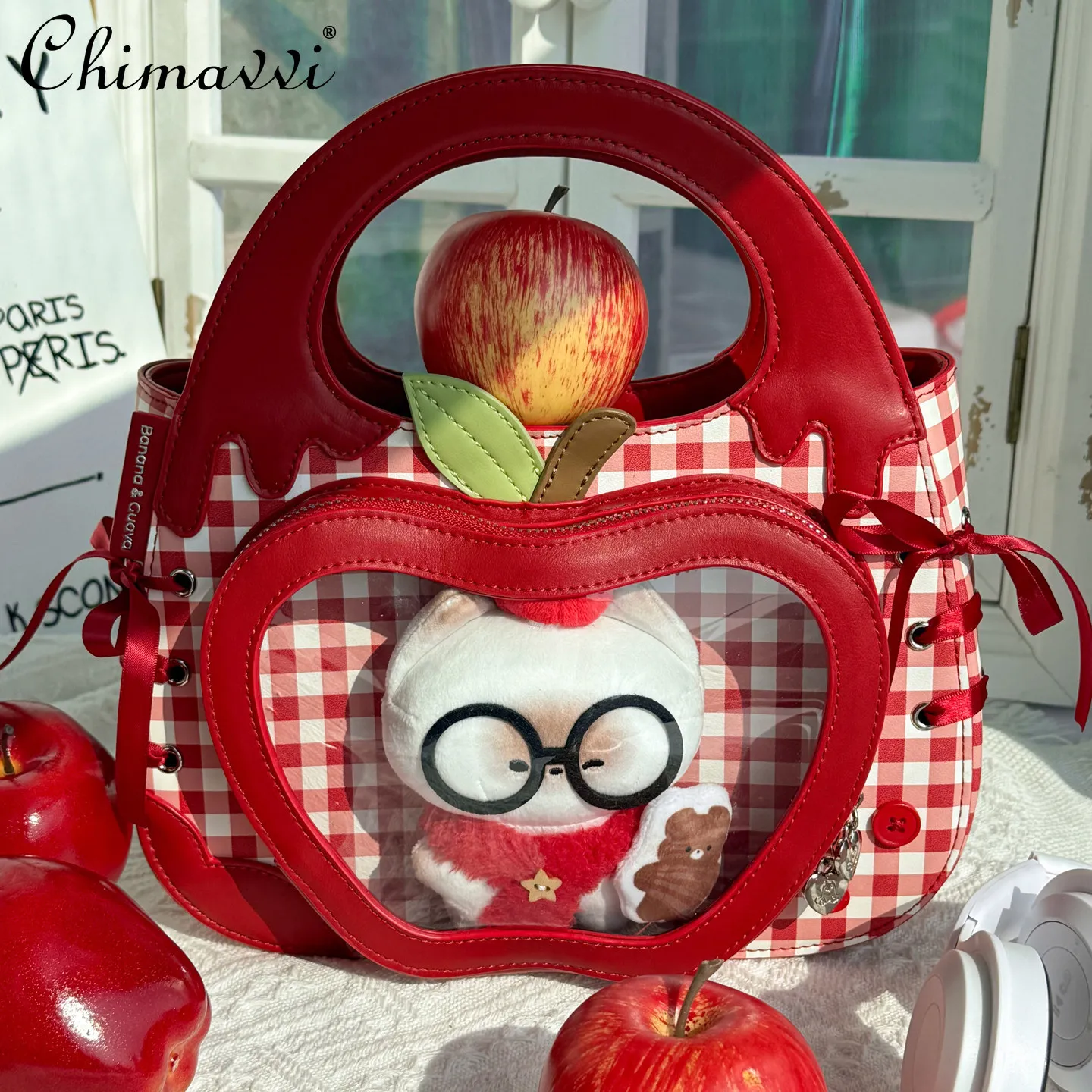 

2026 Spring New Japanese Style Cute Detachable Strap Student Handbag Korean OL Kawaii Girl Ladies Large Capacity Ita Bag