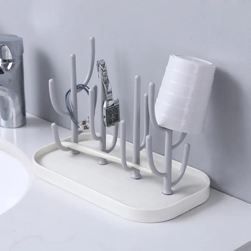 Baby Cactus Milk Bottle Drying Rack Multifunctional Infant Milk Bottle Water Cup Drain Rack Removable Milk Bottle Rack