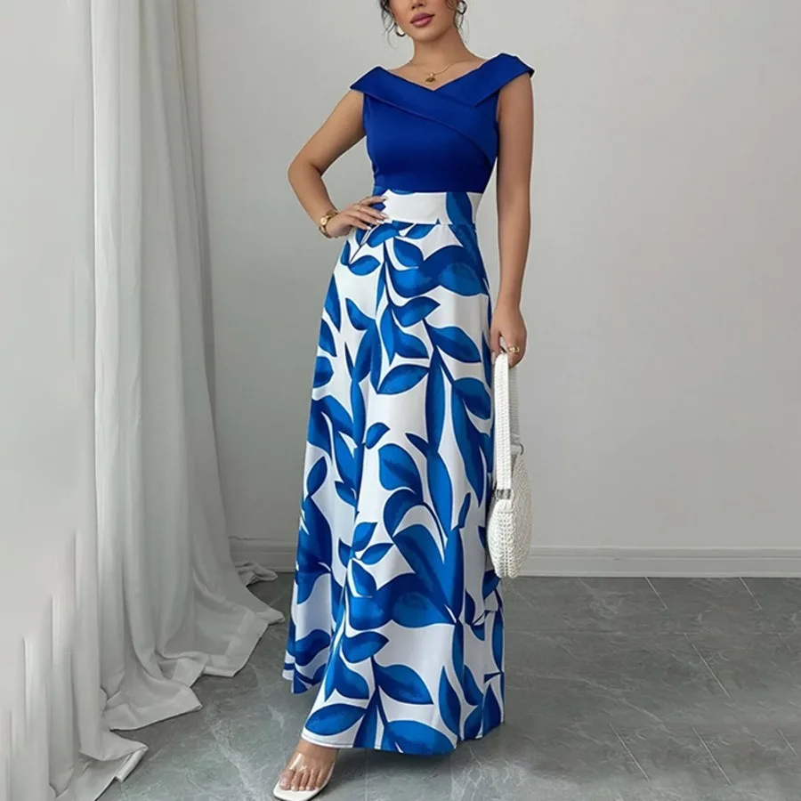 

【New style】2026 - European and American women's clothing spring new style elegant retro style floral print long dress