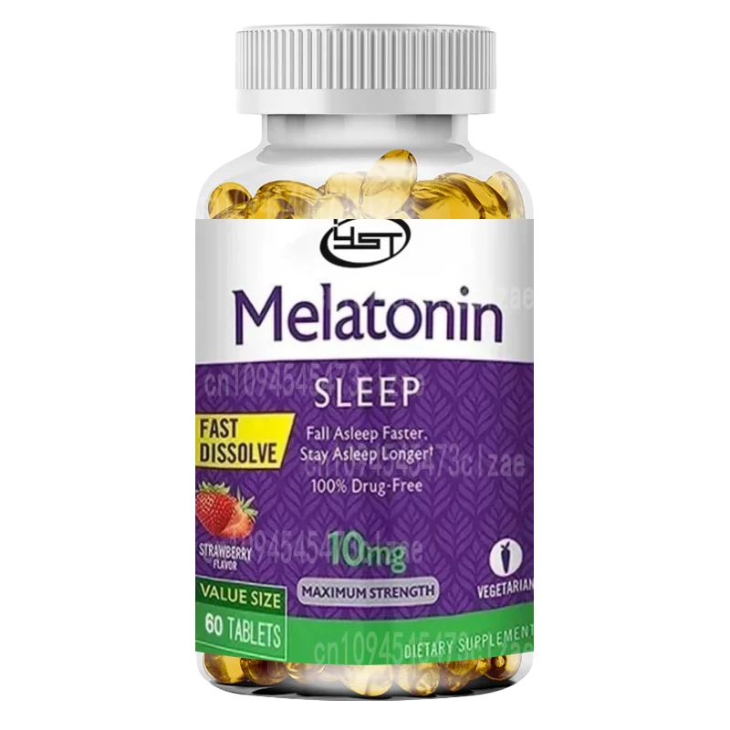 Melatonin 10 Mg Instant 120 Capsules - Natural Berry Flavor, Fall Asleep Faster, Sleep Longer, Natural Sleep Aid