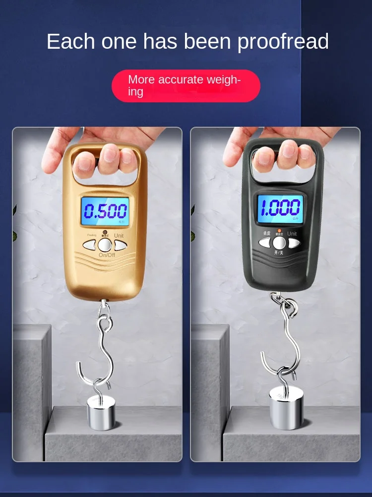 Portable Electronic Scale Mini Scale High Precision Spring Scale Charging Gram Measuring  Household Small Portable