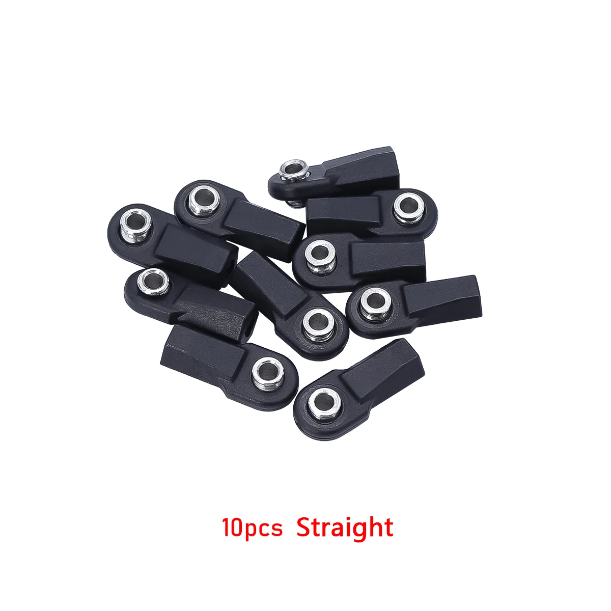 10Pcs Straight Angled Plastic M4 Rod Ends With 7mm Pivot Ball For 1/10 RC Crawler TRX4 SCX10 Element Enduro TF2 CC01 Links Build