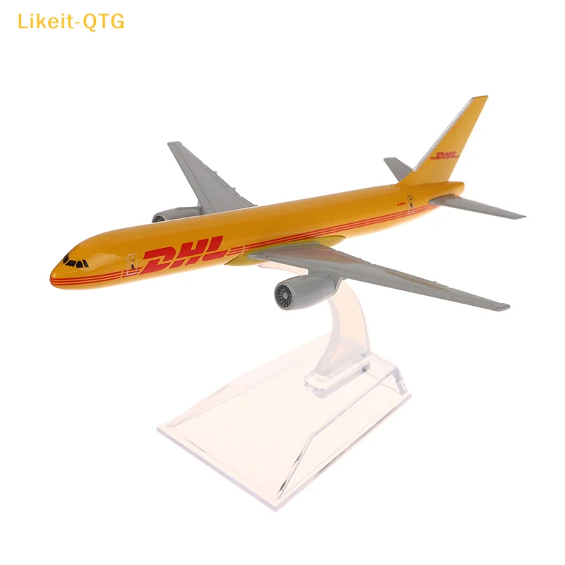 

NEW 16CM Scale 1:400 Metal Airplane Replica Alloy Airplane Model Yellow Freight Machine Diecast Aircraft Aviation Collectibles