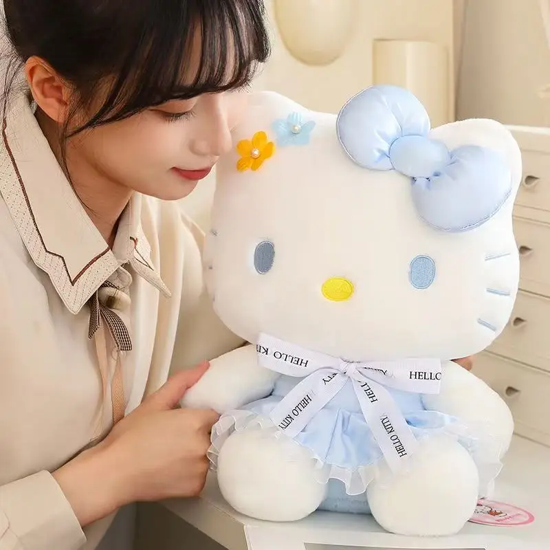 Miniso's latest Hello Kitty flower series stuffed plush toys, cartoon anime cute, give children birthday gifts, and fun dolls
