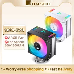JONSBO CR-1000EVO CPU Cooler 120mm ARGB PWM CPU Cooling Fan 4 Heat Pipes TDP 220W Radiator For intel LGA 115X 1200 1700 AM4 AM5