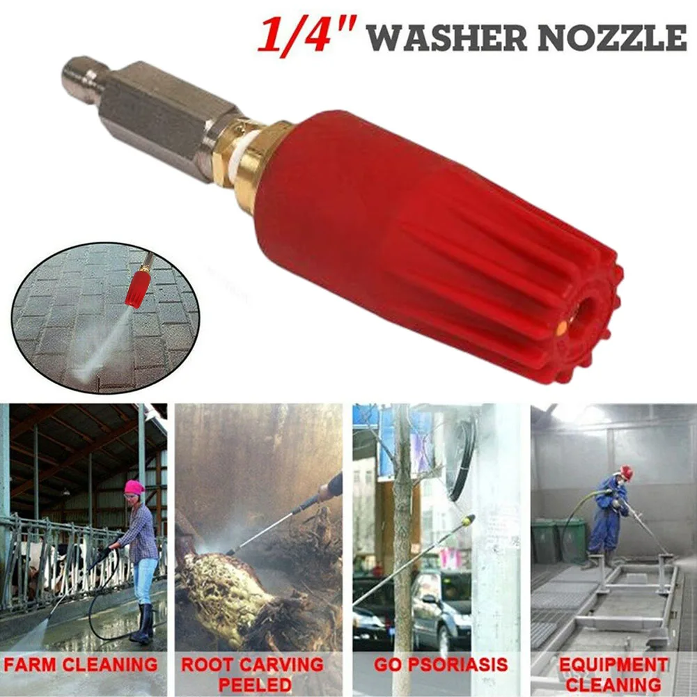 High Pressure Washer Rotary Nozzle For 5100 PSI Turbine Nozzle Threaded Connection High Flow Garden Cleaning Tool Parts