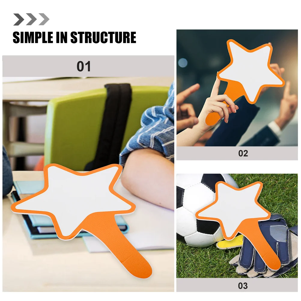 3 قطعة السبورة البيضاء الفارغة المحمولة الجافة محو مجداف قابلة لإعادة الاستخدام لوحة النتائج لكتابة التصويت مسح لوحات صغيرة المجاذيف #5