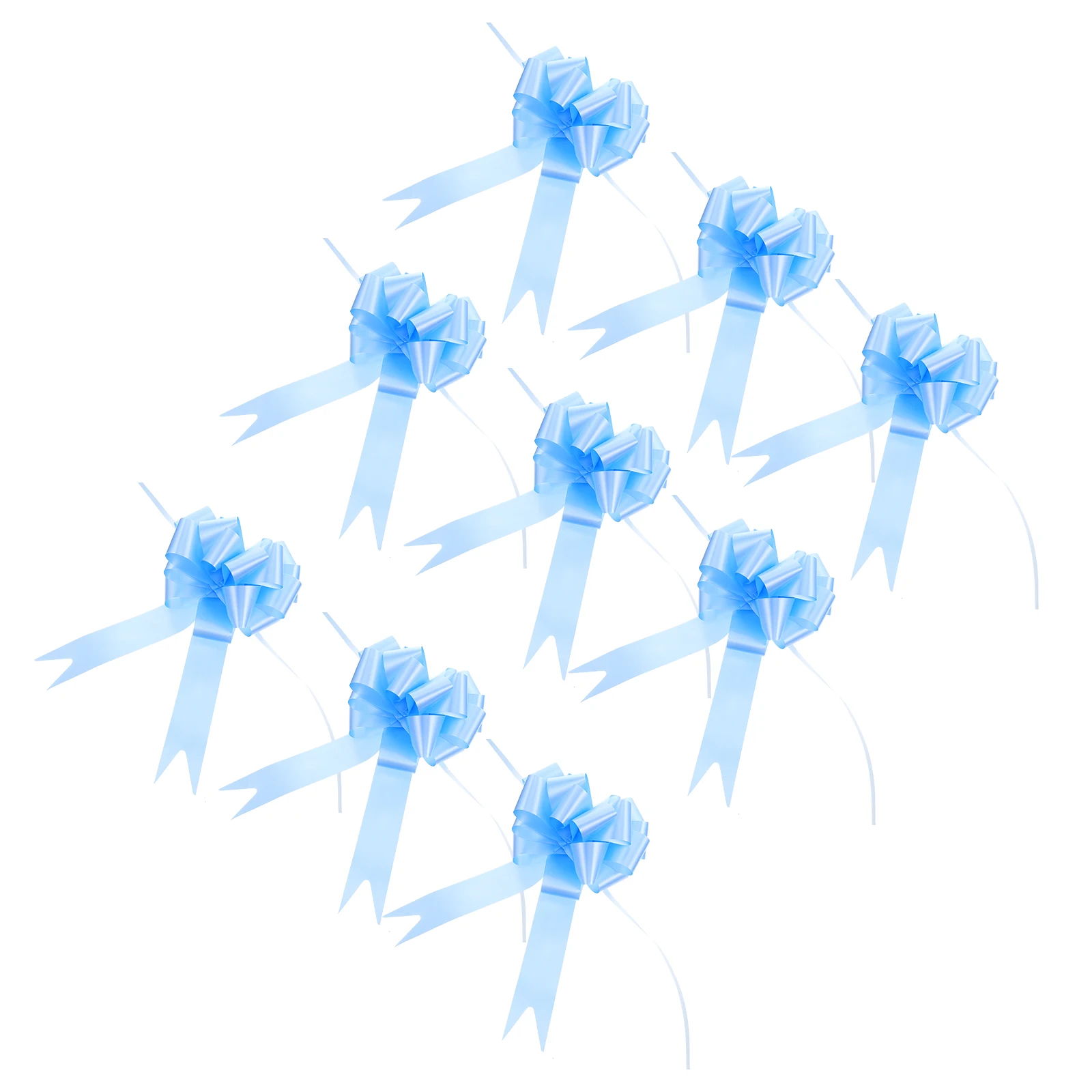 

30 Pcs Gift Hand Drawn Flowers Christmas Decorations Pull Bowknots Candy Wrapping Plastic Ribbon Big Beautiful