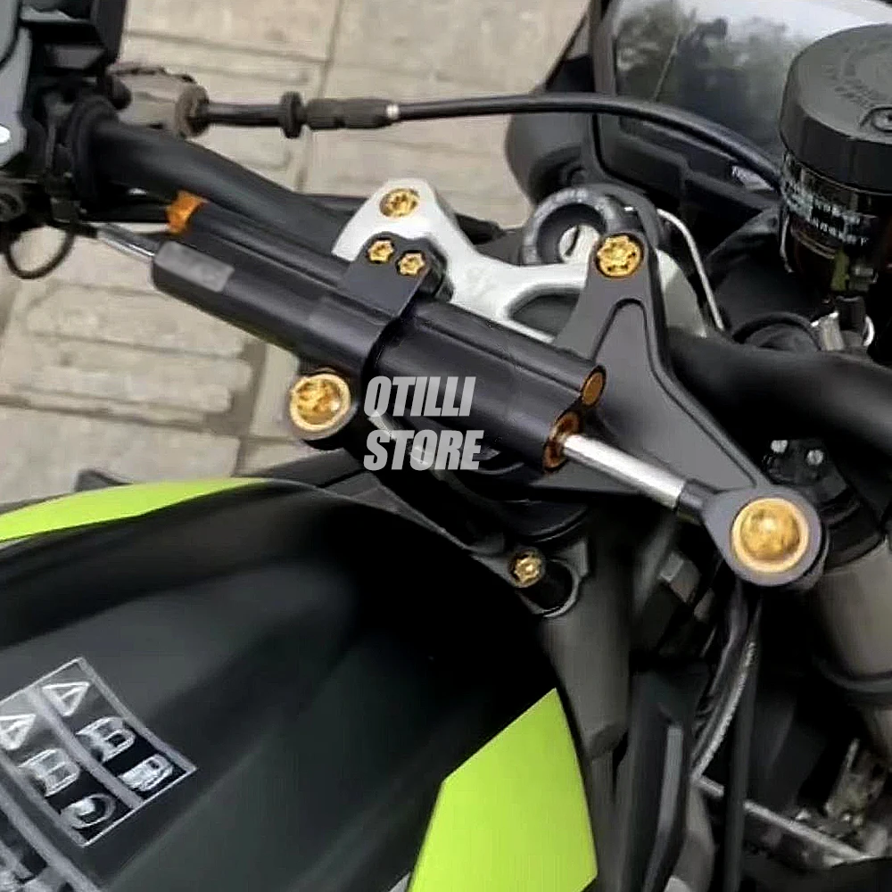Motorcycle Steering Damper Bracket Stabilizer For Street Triple 765R 765RS 1200RS Stabilize Safety Control