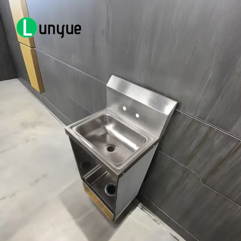Handmade Stainless Steel Kitchen Sink Fully Welded Backsplash New Structure Design Mop Cleaning for Hotel Restaurant