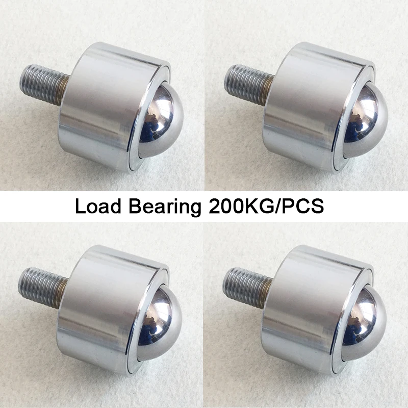 

Free Shipping 4PCS Heavy Duty Universal Ball Bearing Transfer Unit Conveyor Rollers Casters Bull's Eye Wheel Loading 200KG/PCS