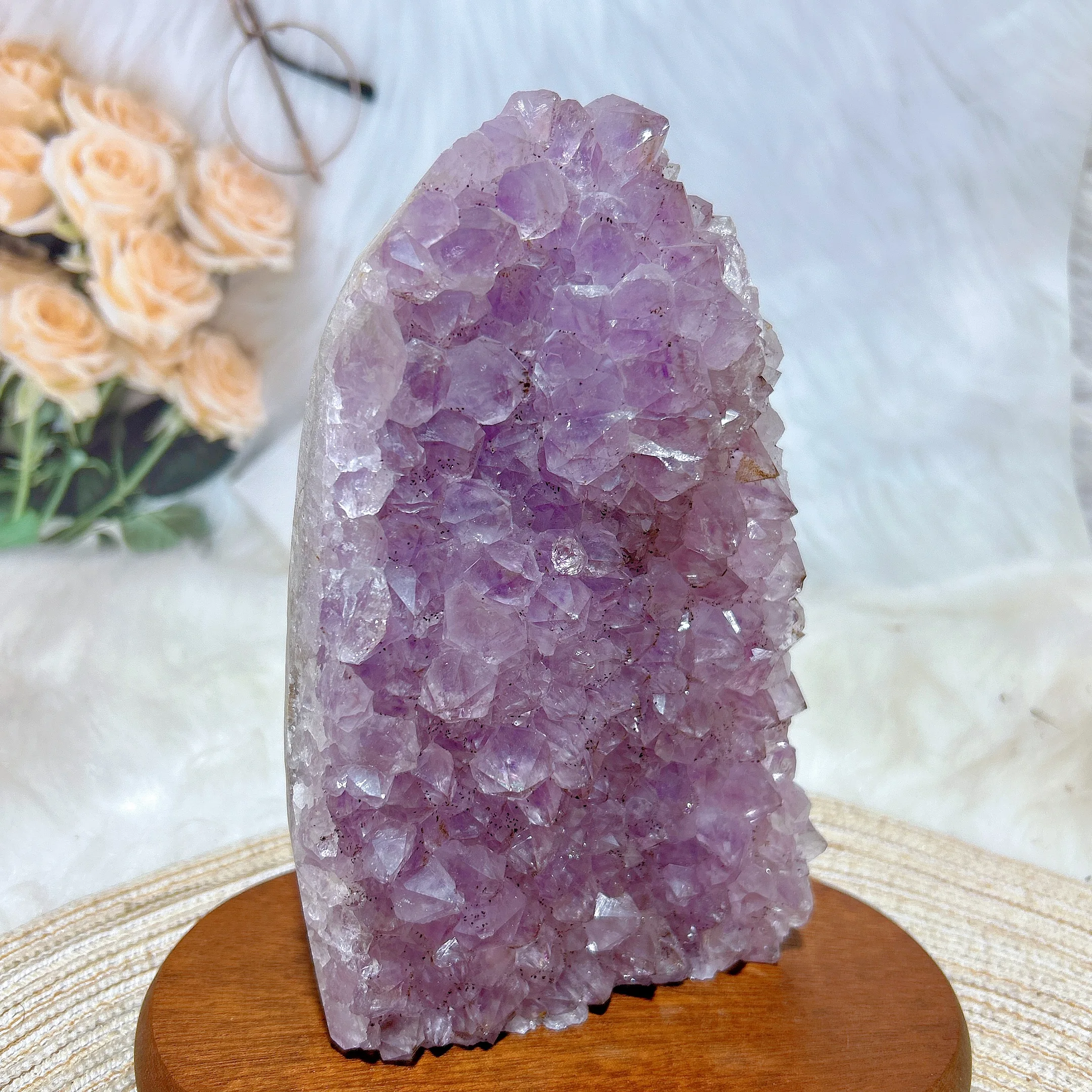 Natural Crystal Amethyst With Rutile Cluster Raw Stone Freefrom Energy Healing Brazil Gemstone High Quality Home Decoration Gift