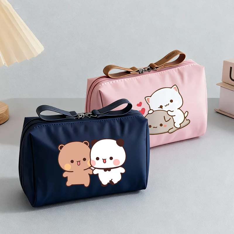 

Женская косметичка Bubu Dudu Yier Bear Panda, модная, большая вместимость, из нейлоновой ткани, дорожная сумка для хранения косметики, подарок