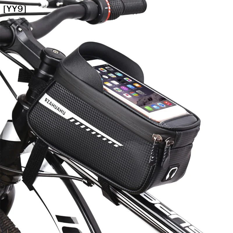 Fahrrad-Frontrahmentasche, Fahrradtasche für das Vorderrohr, wasserdichte Fahrrad-Handyhülle mit Touchscreen-Funktion, wasserdichte Tasche, Zubehör[YY9]
