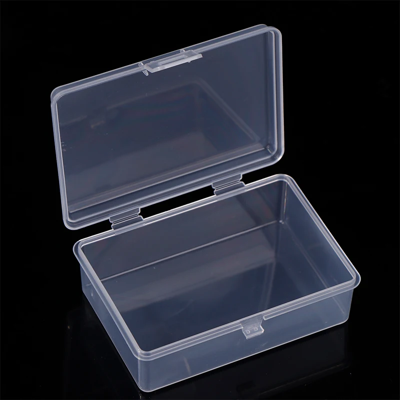 Small Semi-Transparent Plastic Cards Cases Folder Matte Flip-Top Jewelry Box Accessories Storage Organize Packaging Boxes