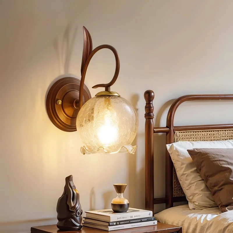 

Wall Lamp French Retro Medieval Style Master Bedroom Bedside Living Room Sofa Background Wall Lamp Corridor Staircase Lamp