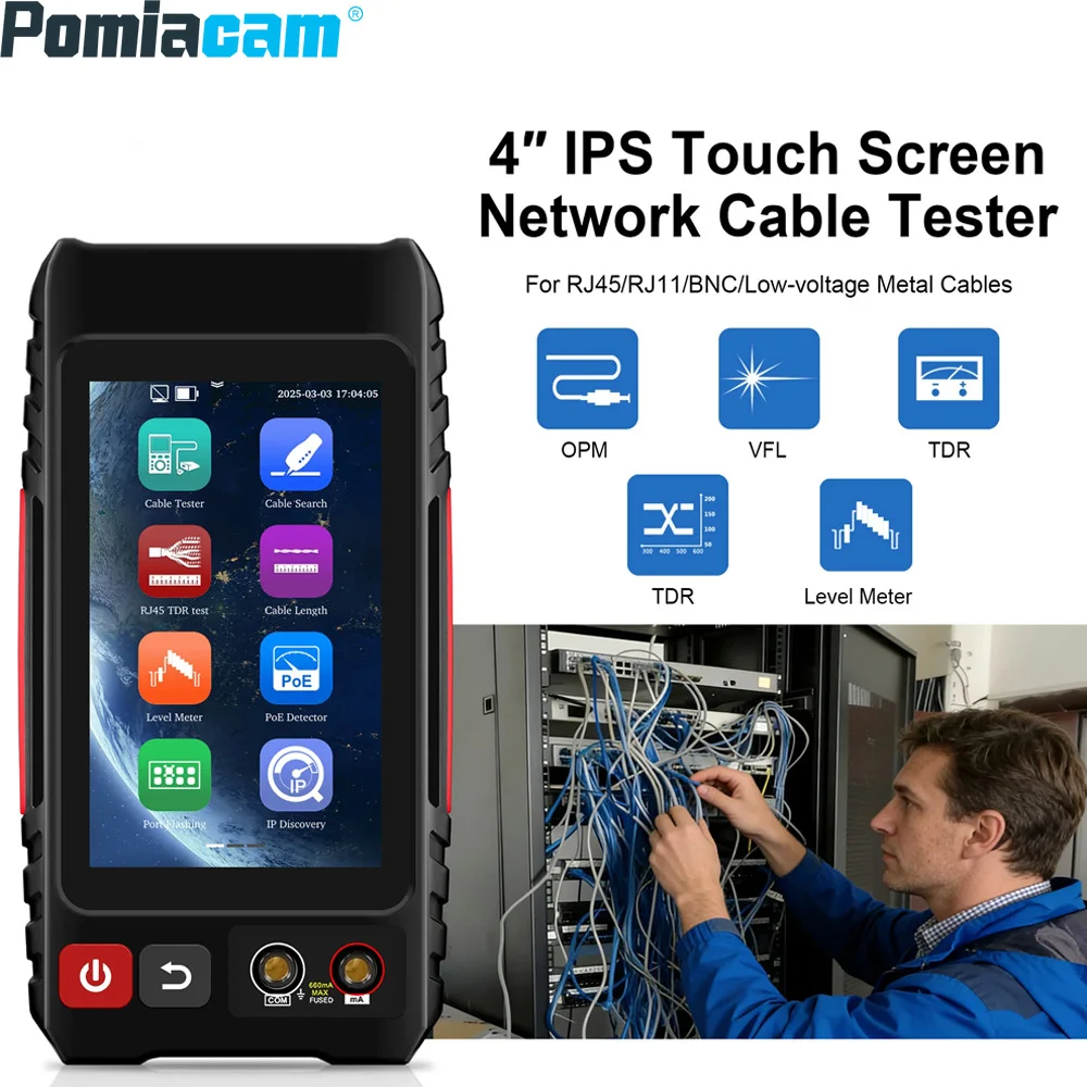 All-in-One Network Cable Testing Tool  PoE VFL OPM TDR Level Meter Test IP Search Scan Tracer LT-600 LT-600S LT-600M LT-600T
