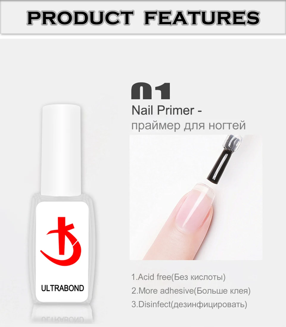 KODI JYJ Basis- und Überlack für Gel-Nagellack Säurefreier Primer Hybrid-Lack Semi-Permanent Matt-Top Coat Dicke Gummi-Basis – Detail 2