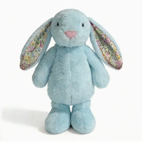 23cm Adorable Floral Bunny Plush Toy Huggable Soft Stuffed Rabbit Doll with Floral Ears Birthday Gift for Girl Plush Collectors image 3