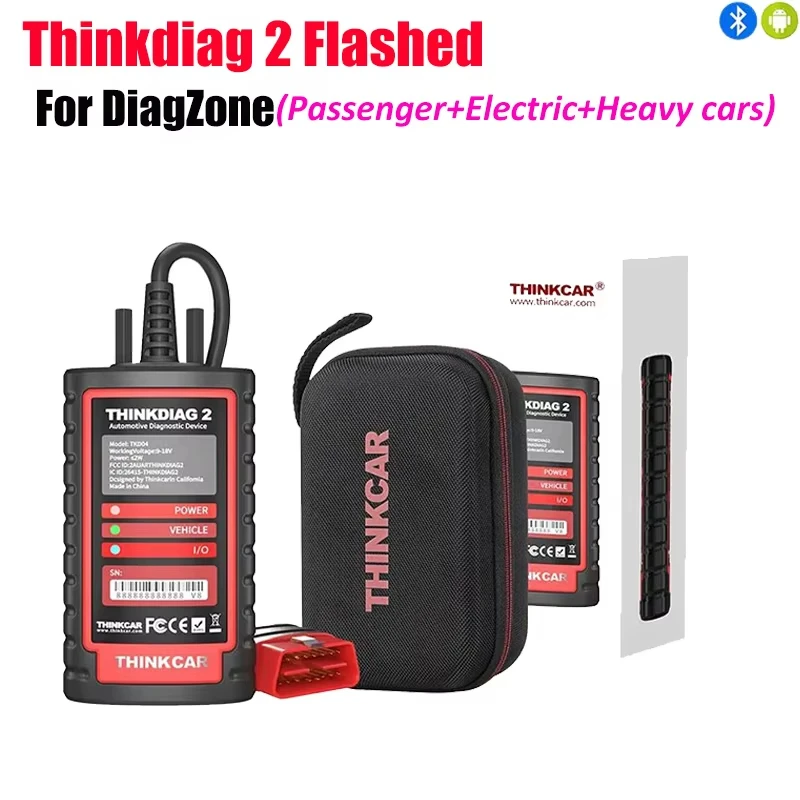 THINKCAR Thinkdiag 2 With 1/2 Year D-Z Software Support CAN FD Protocol 16 Reset Function OBD2 Diagnostic Tool DBSCAR VII/Golo