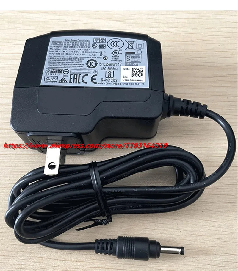 حقيقية لديل Wyse 3040 Powe Supply APD 5V 3A 2A AC محول WA-15I05R شاحن 4.0 مللي متر * 1.7 مللي متر #2