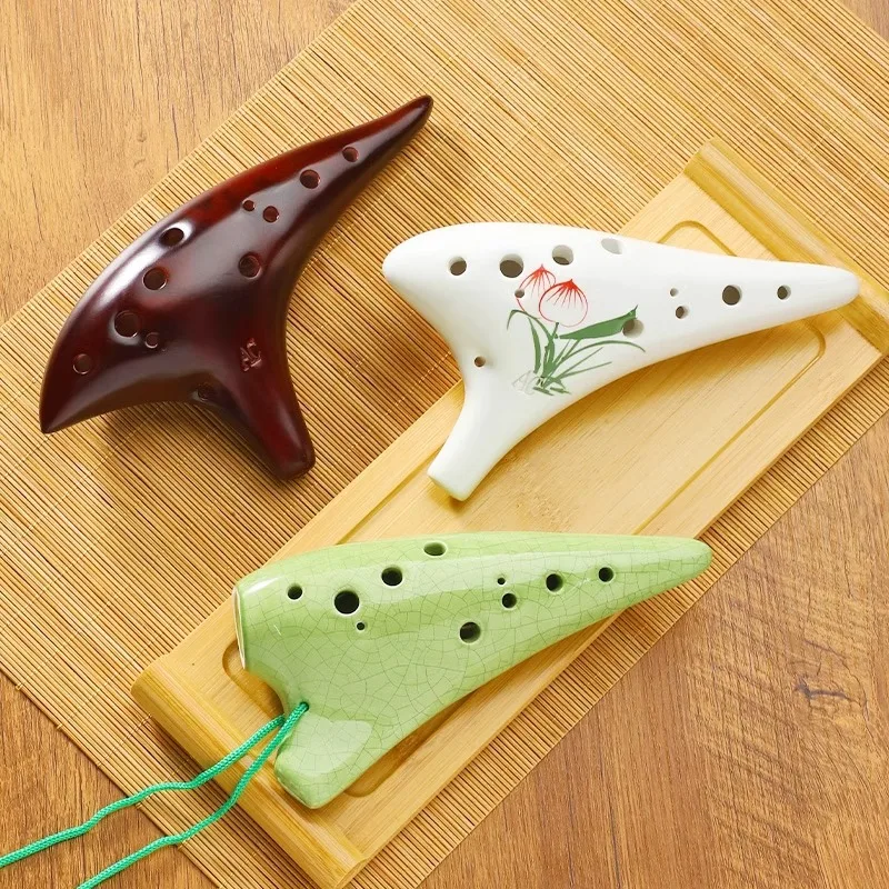 Ocarina Musical Instrument 12 Holes Ac Key for Beginners Flute for Elementary School Students 12 Holes for Beginners