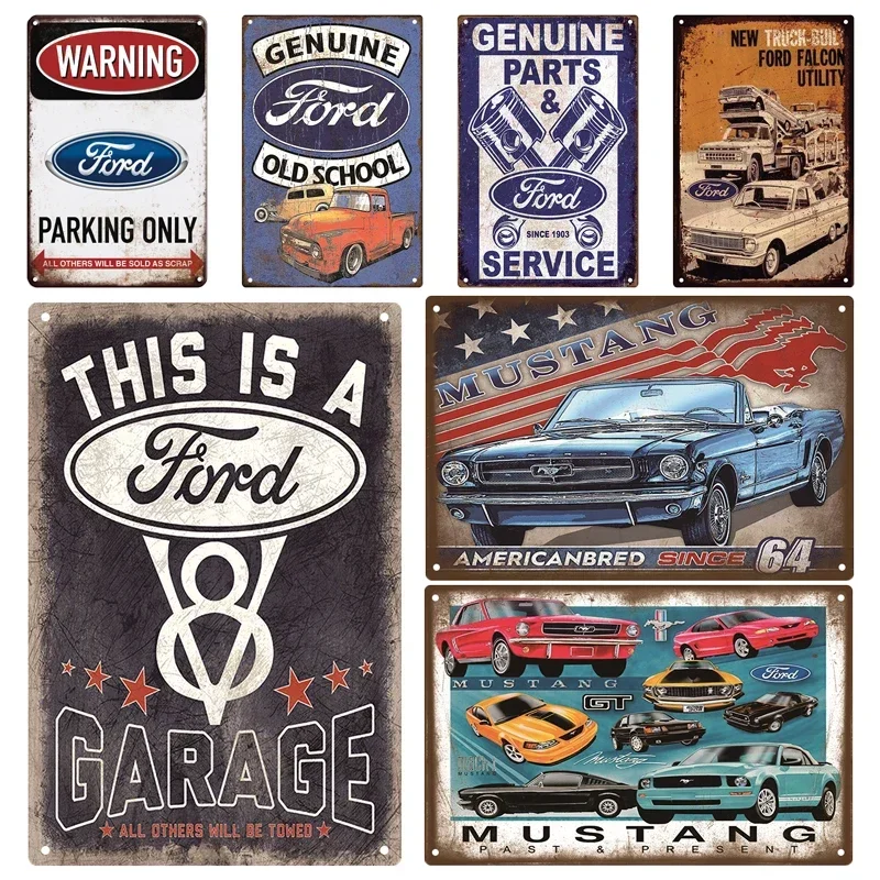 Nostalgic-Art Retro Ford Motor Tin Sign Vintage Metal Plaque Metal Plate For Gift Idea car Accessories Fans Home Club Wall Decor