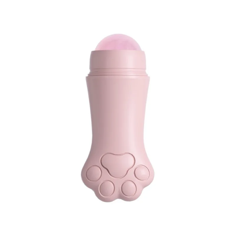 Beauty Massager Cat Paw Rose Quartz Massage Roller Face Skin Care Tools Natural Crystal Facial Massage Stone Portable