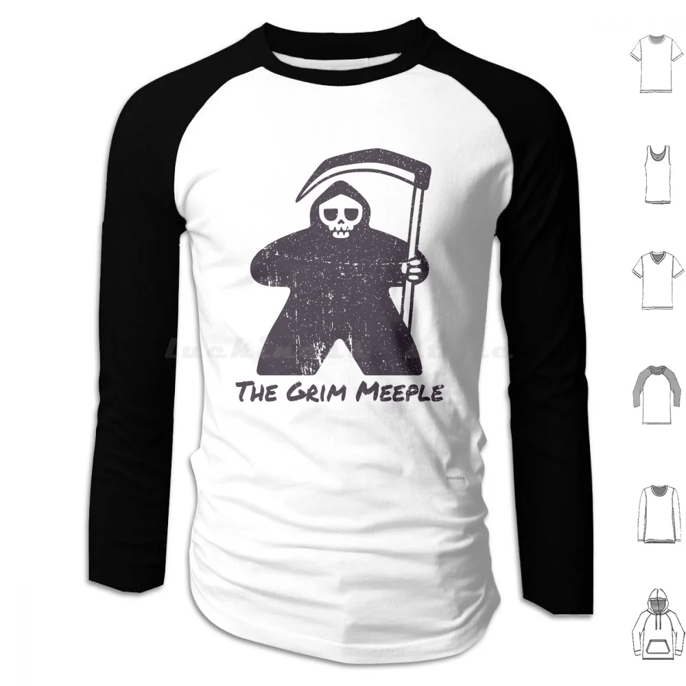 The Grim Meeple Tough Choices Mental Agility Hoodie cotton Long Sleeve Silentecho Funny Meeple Grim Meeple Mental