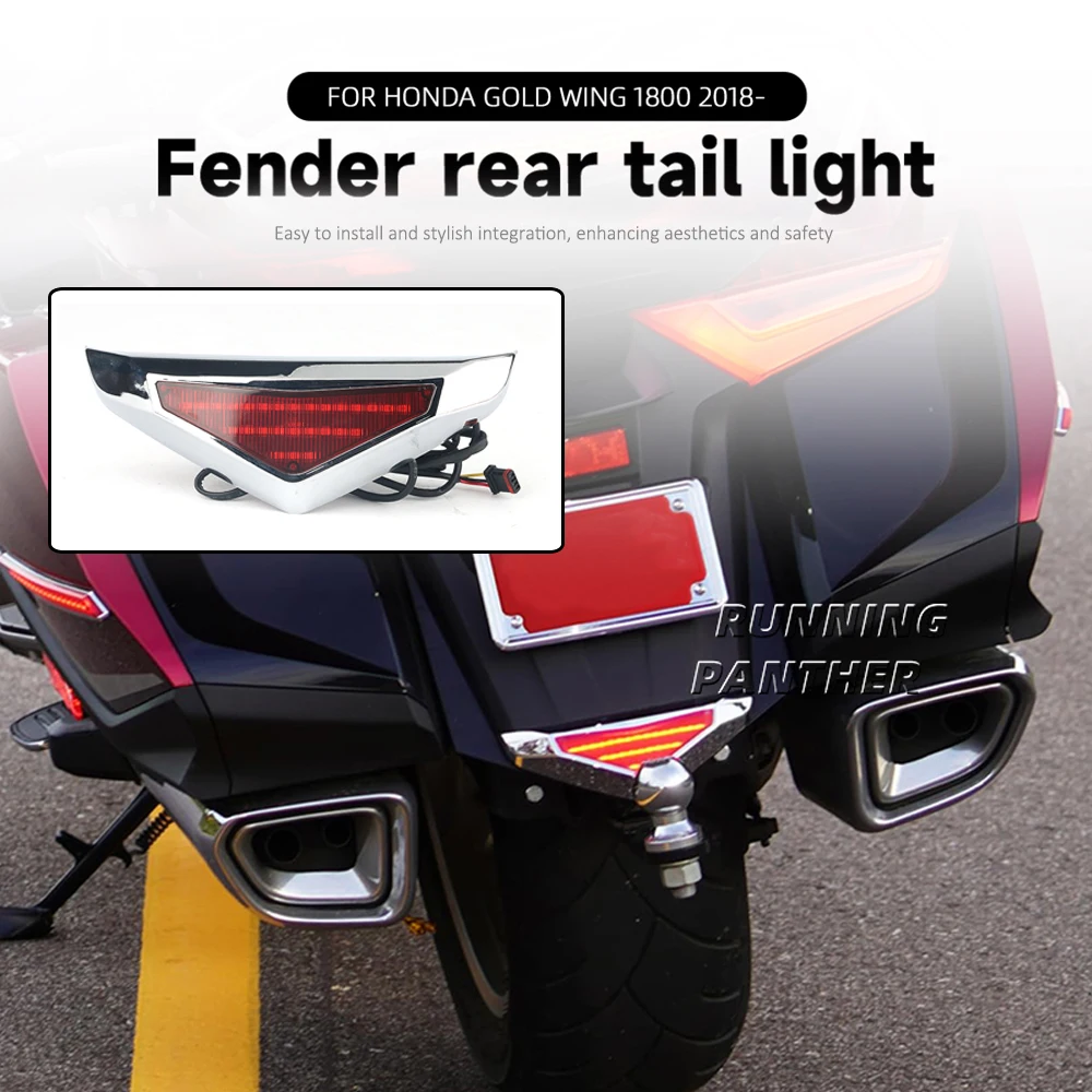 

Motorcycle Rear Lower Fender Trim Tail Light Brake Running LED Light For Honda Goldwing Gold Wing GL 1800 GL1800 F6B 2018-2024