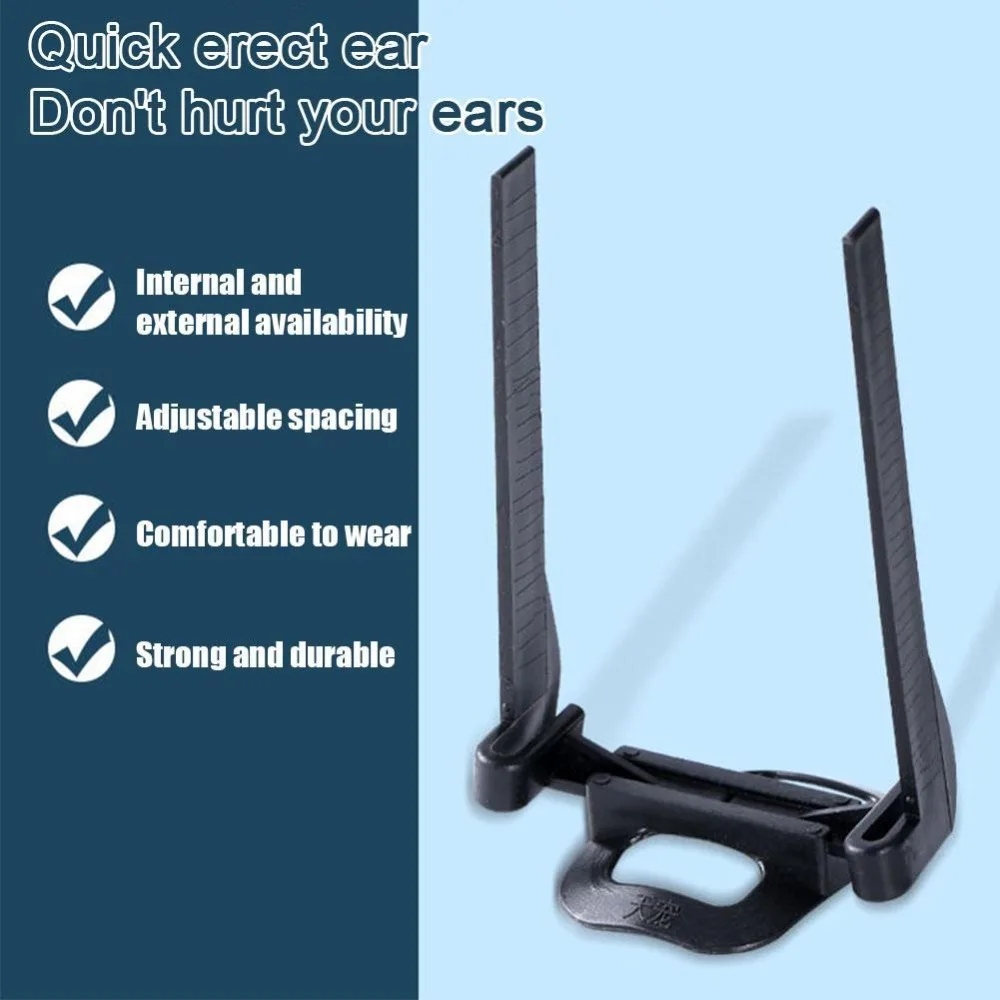 Erected Ear Tool Adjustable Black Doberman Ear Stand Up Support Tool Dog Ear Stand Assist