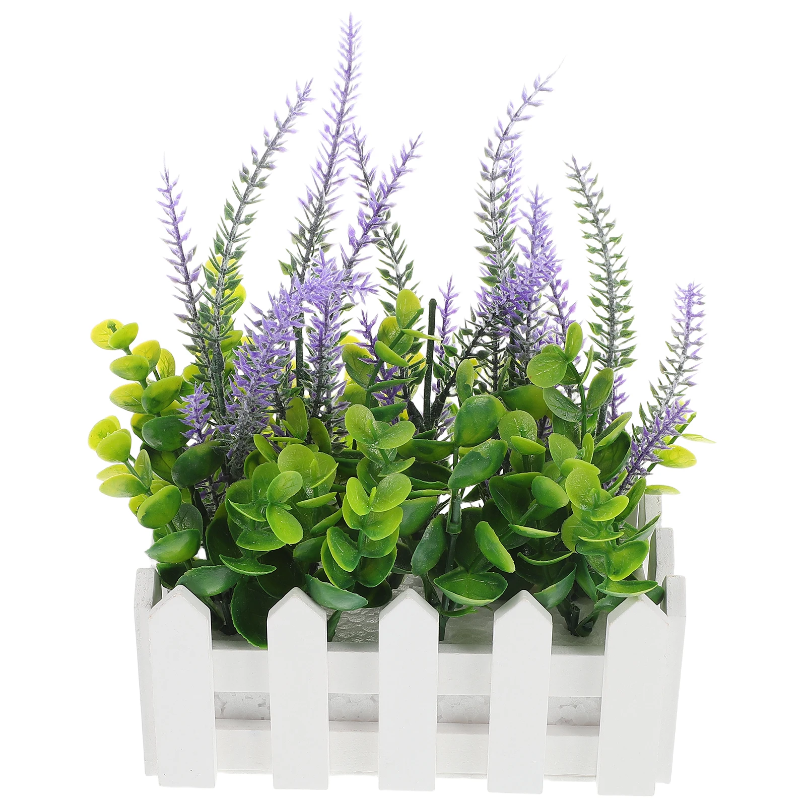 

Simulated Lavender Potted Plant Artificial Flowers Table Decor Faux Plants Compact Design Photography Props Easy