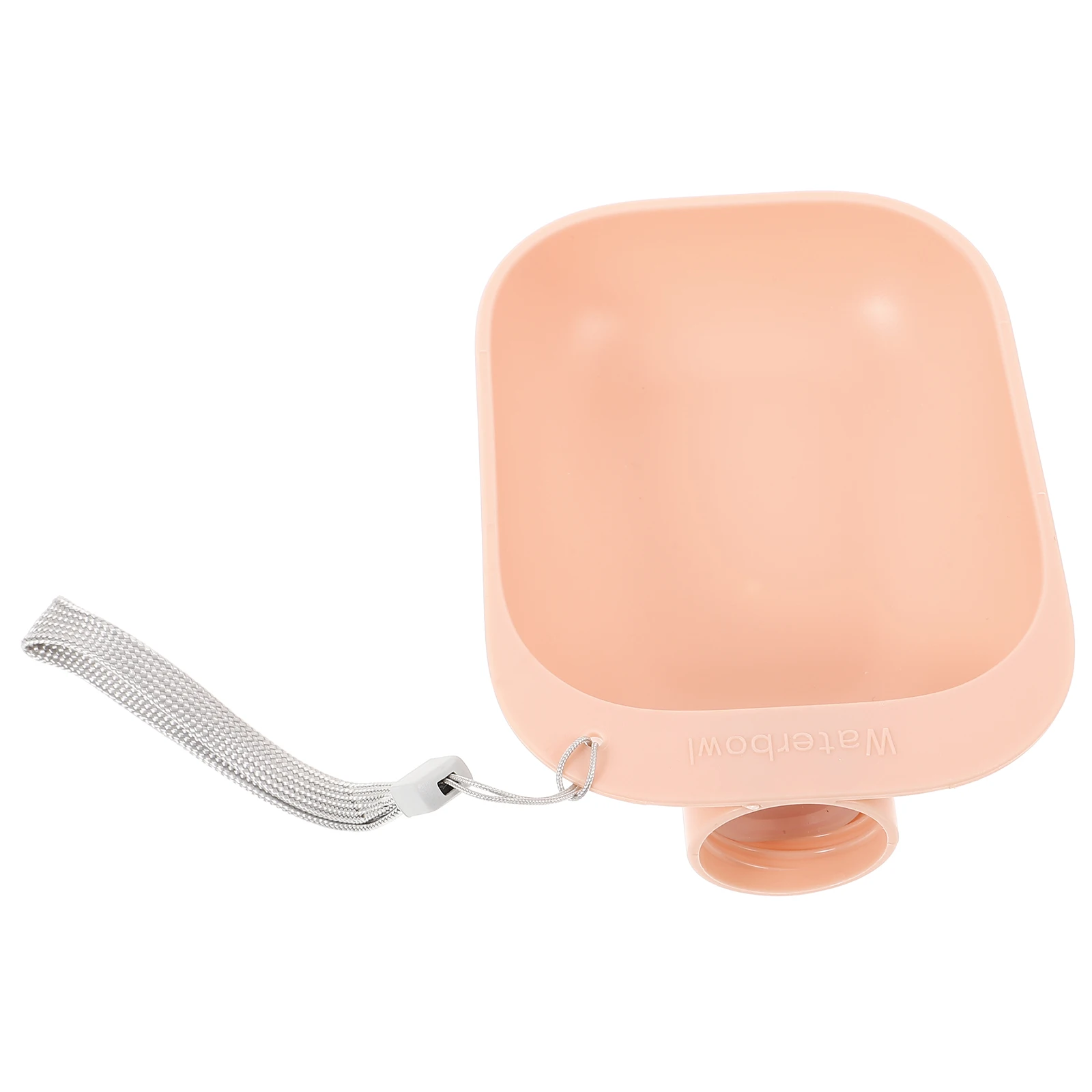 

Pet Feeder Bowls Pink Portable Dog Water Bottle Adapter Splashproof Travel Drinking Fountain Bowl Mini Size Outdoor Use Easy