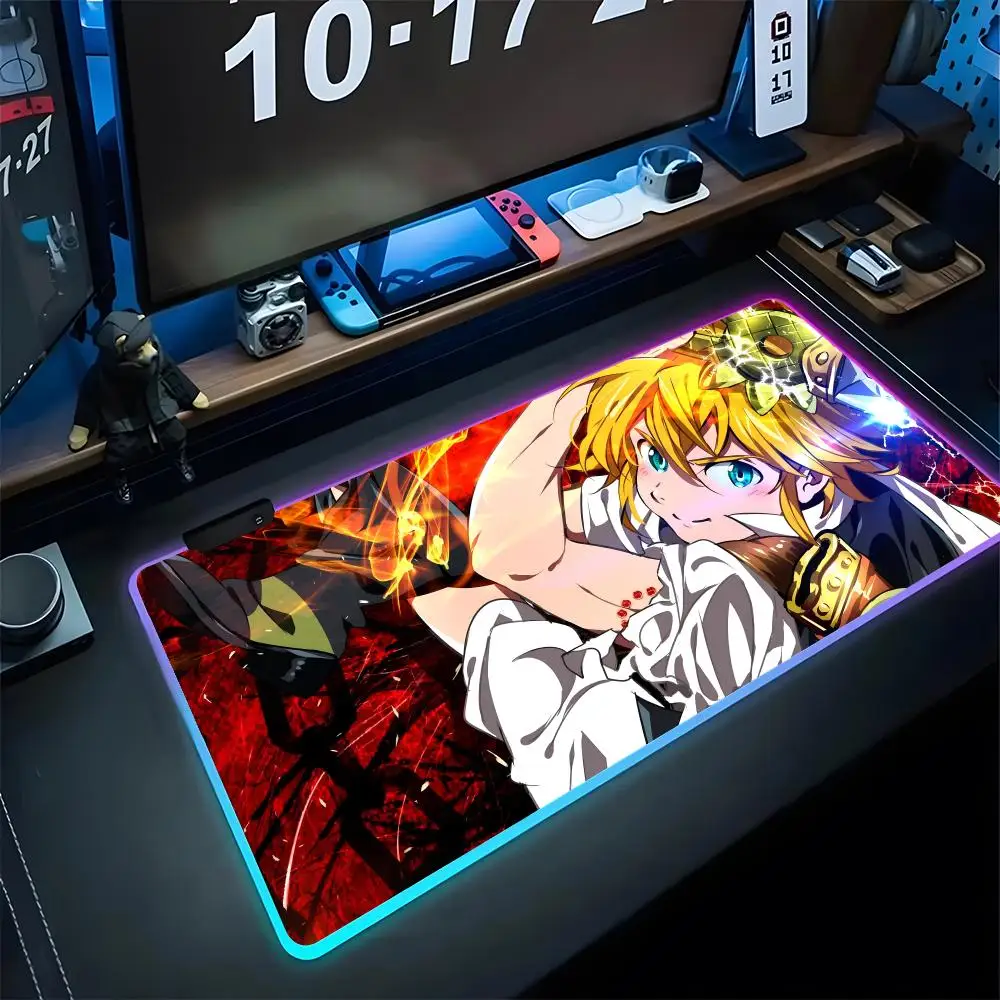 

The Seven Deadly Sins Mouse Pad Gaming Rgb Mousepad Backlit Keyboard Gamer Girl Xxl Laptop Xxl Mat Table Pads Deskpad