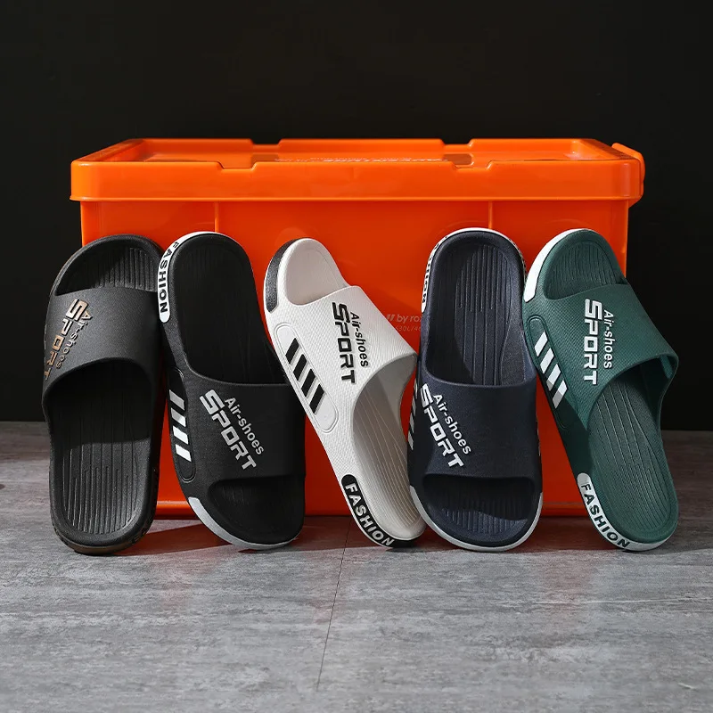 47 Big Size Fashion Sport Summer Men Slippers Bathroom Non Slip Slides Men Sandals Casual Trendy Indoor And Home Slippeer